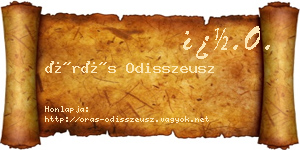 Órás Odisszeusz névjegykártya